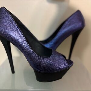Shoe Dazzle Shimmering Purple Heels